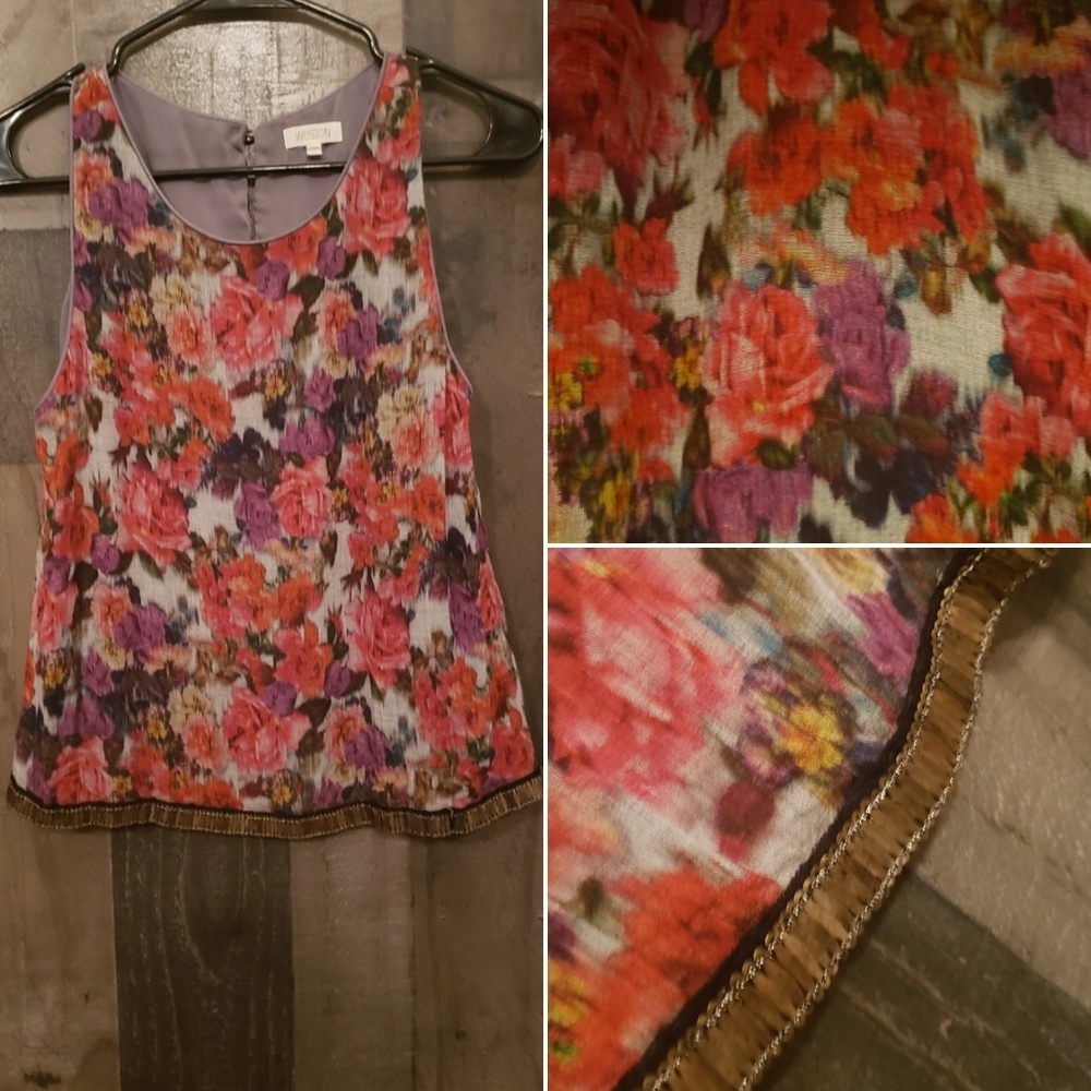 Embellished floral top